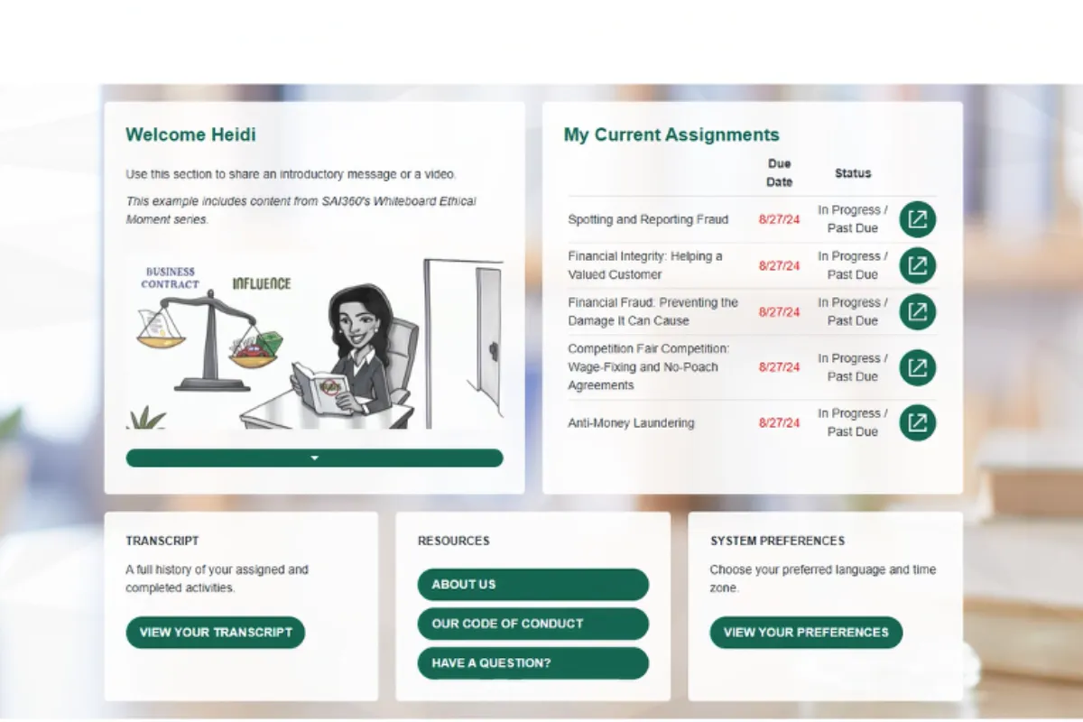 Dashboard Training Modul