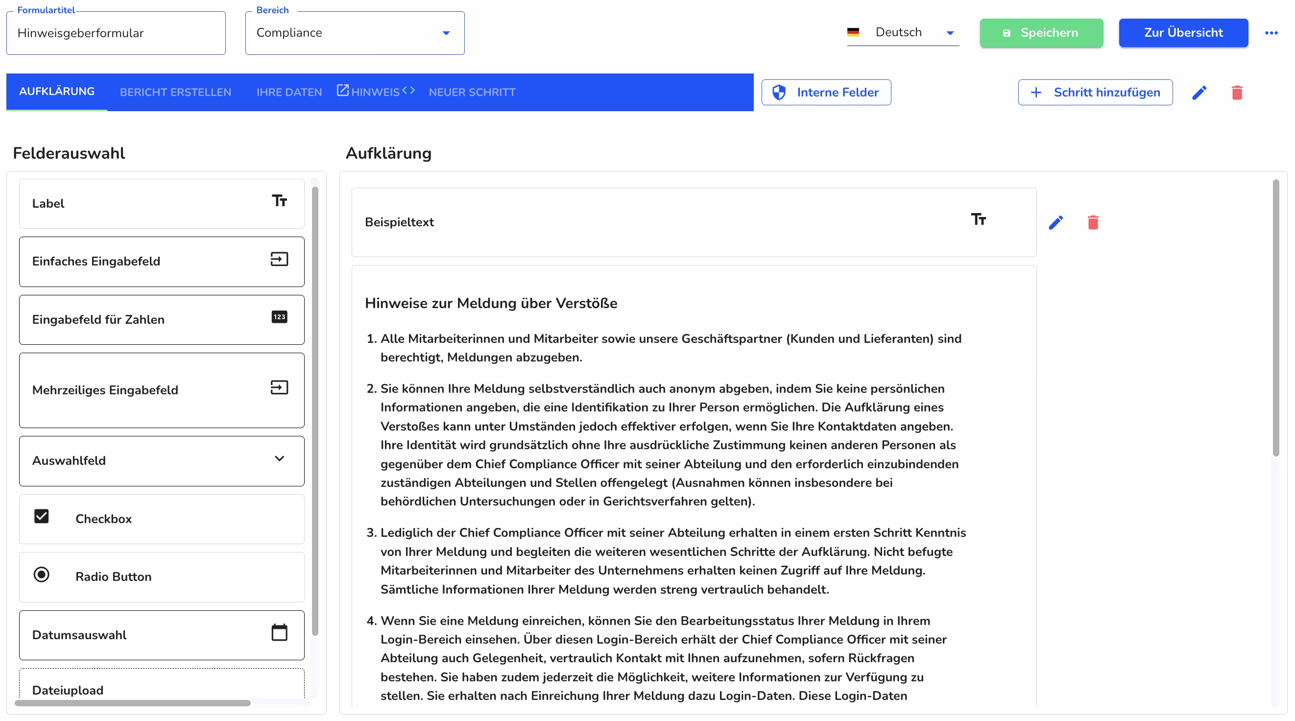 Dynamisches Formular