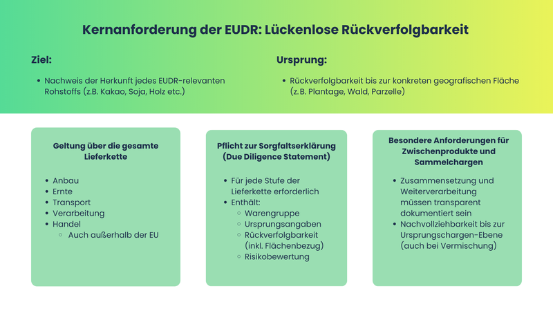 Kernanforderung der EUDR ist die lückenlose Rückverfolgbarkeit