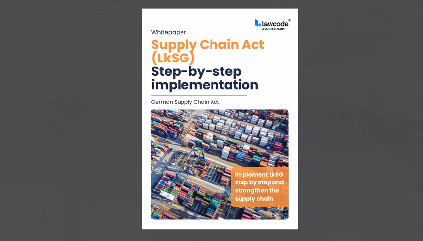 Implementing the Supply Chain Act (LkSG) step by step