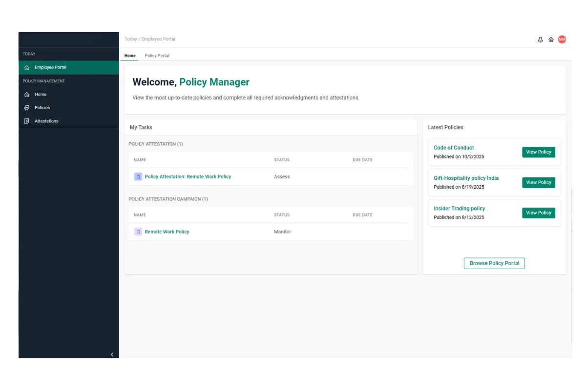 Startseite Mitarbeiter Policy Manager Startseite Mitarbeiter Policy Manager