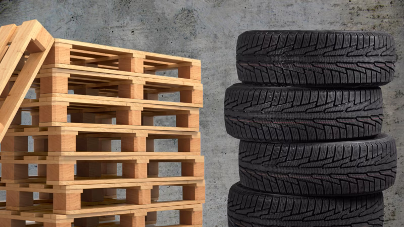 EUDR for used goods - What applies to used tires and pallets?