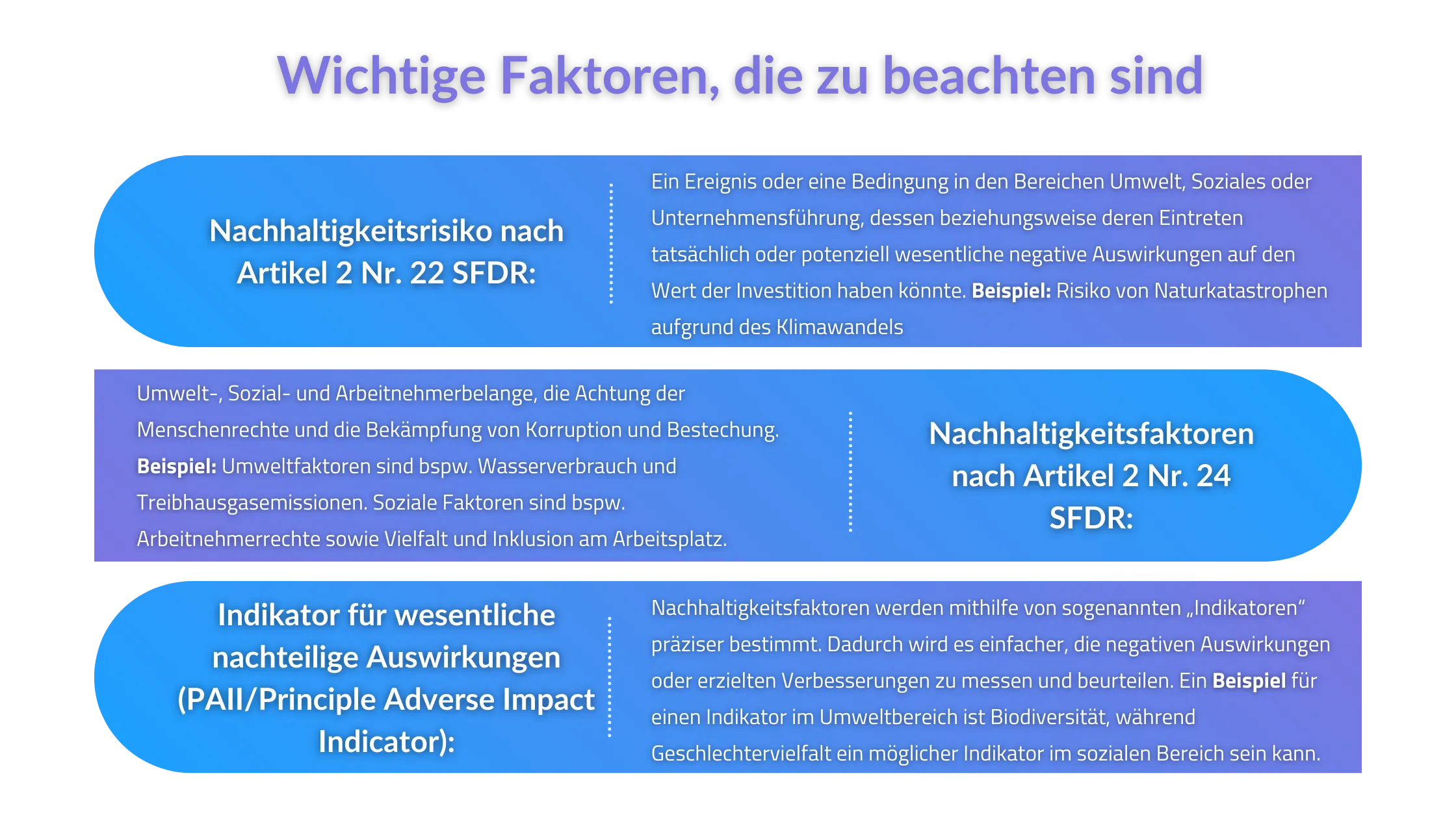 SFDR Faktoren