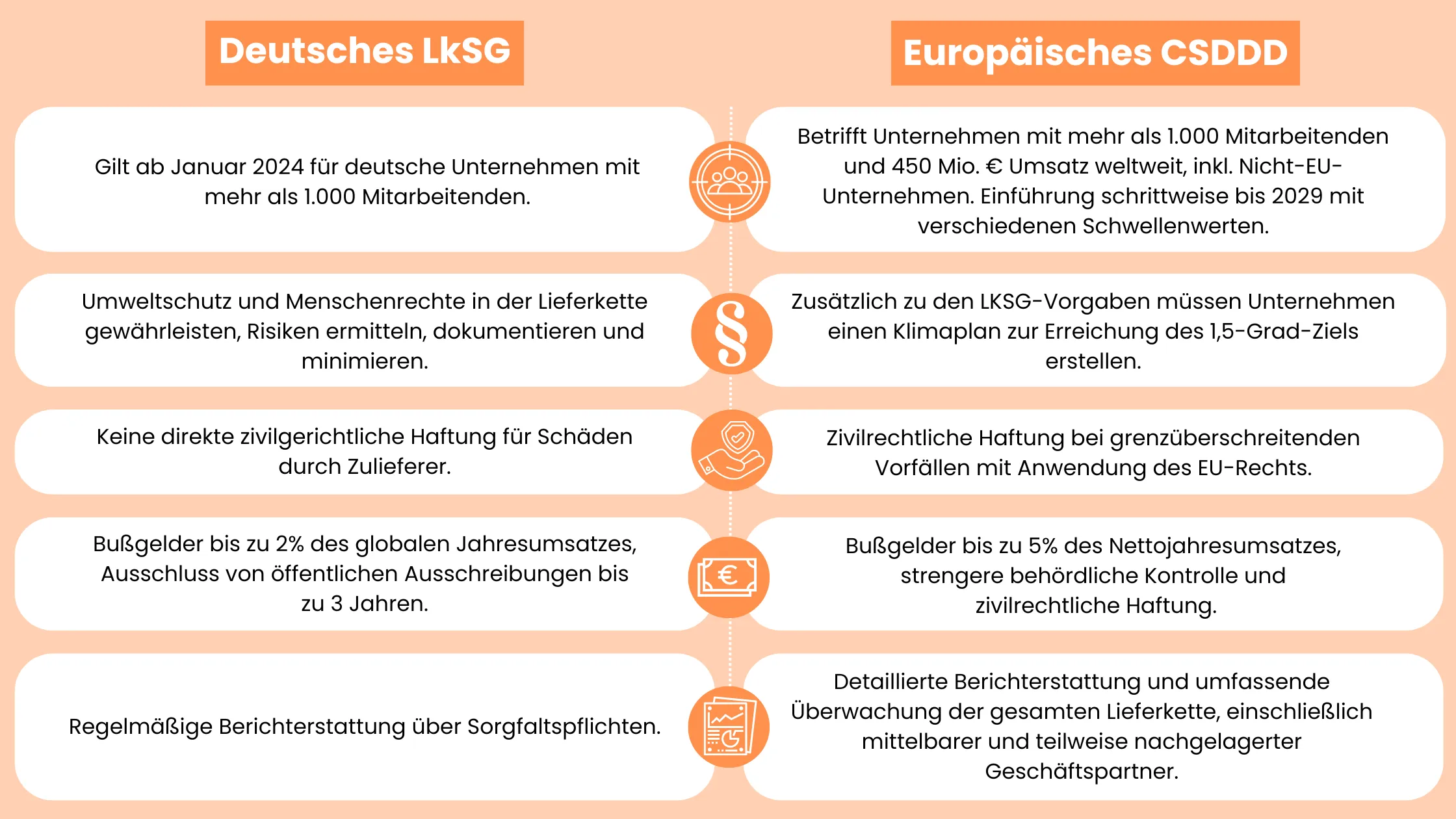 Unterschiede LkSG CSDDD