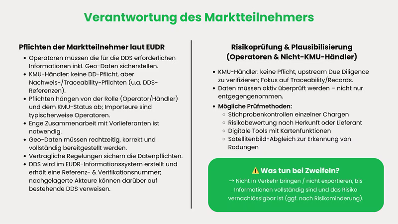 Verantwortung Marktteilnehmer EUDR
